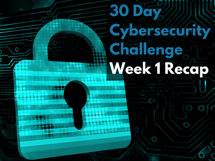 30-day Cybersecurity Challenge: Week 1 Recap