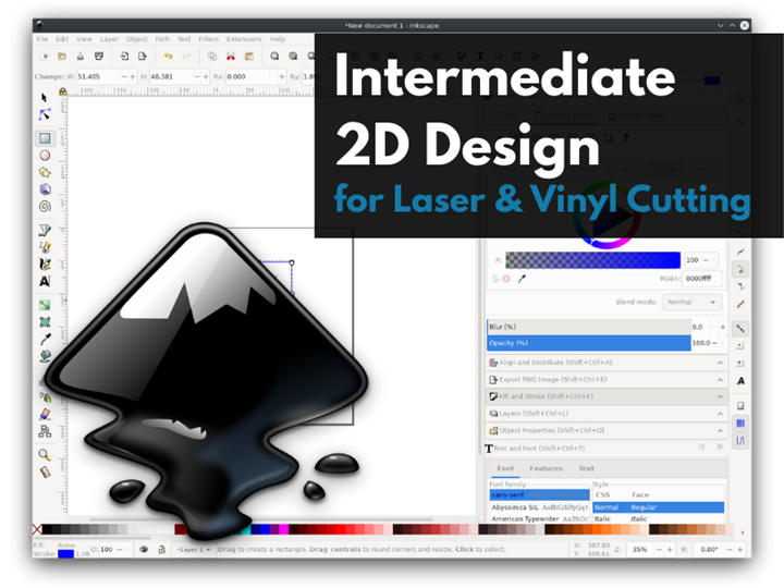 Intermediate 2D Design for Laser & Vinyl Cutting