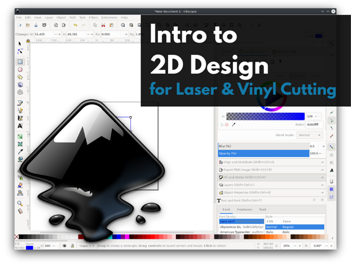 2D Design for Laser & Vinyl Cutting